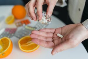 Someone taking medication