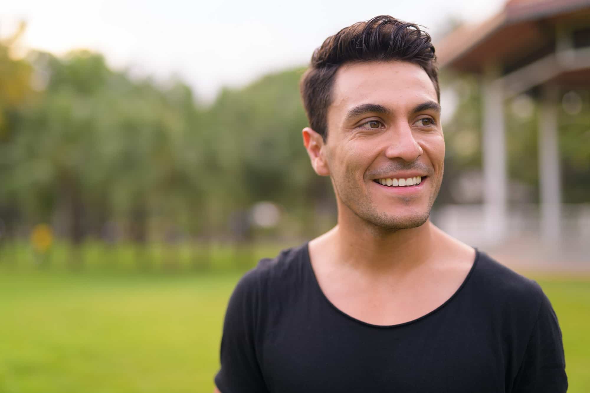 Man smiling