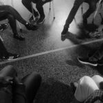 Group therapy - teens - black and white