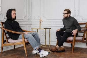 Teen in therapy