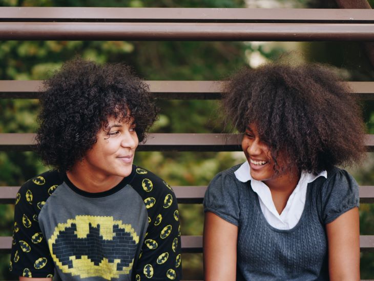 Two women on a bench