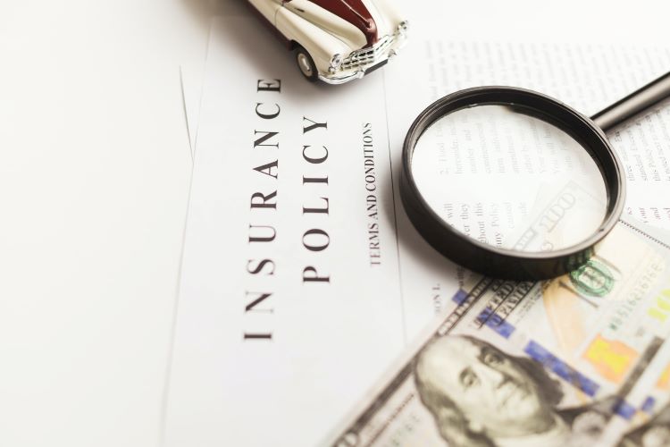 Insurance policy paperwork. Aviva, AXA and Bupa offer policies that incorporate rehab for addiction