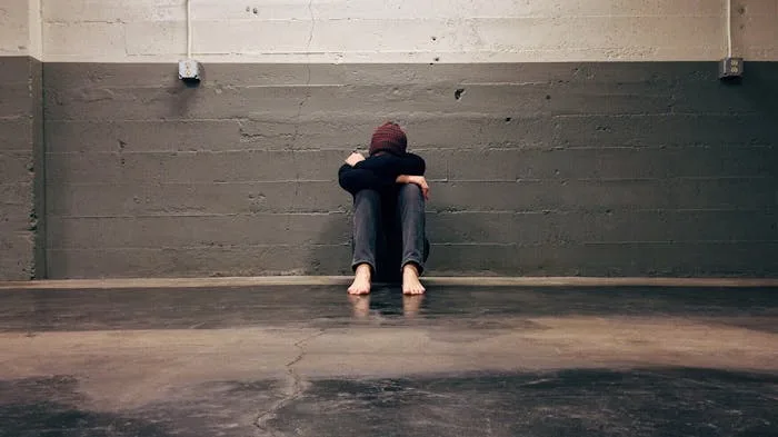 Person dealing with grief