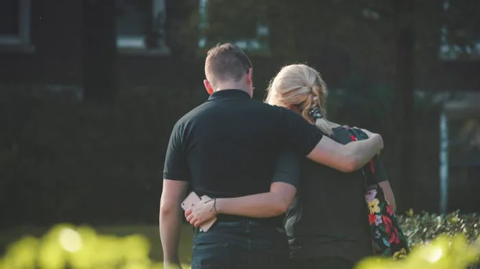 Person getting support after death of loved one