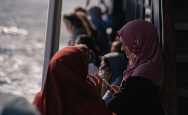 Muslim women talking about mental health among others