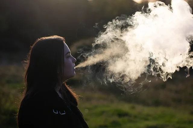Woman vaping