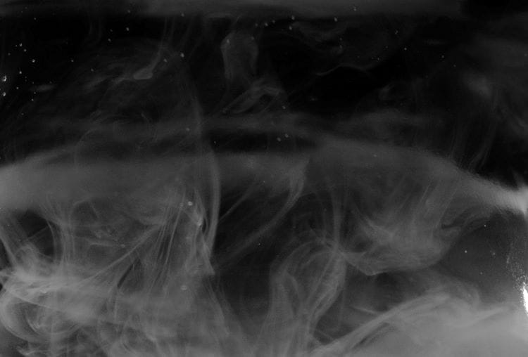 Smoke against a black background