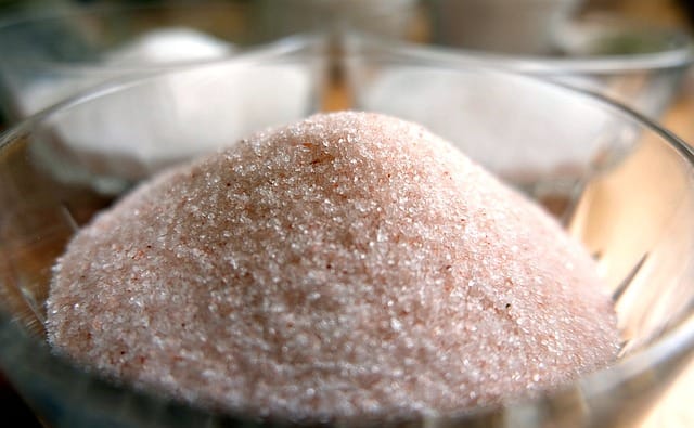 Salt used during halotherapy