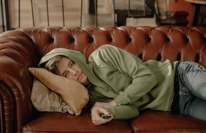 Woman bored in recovery