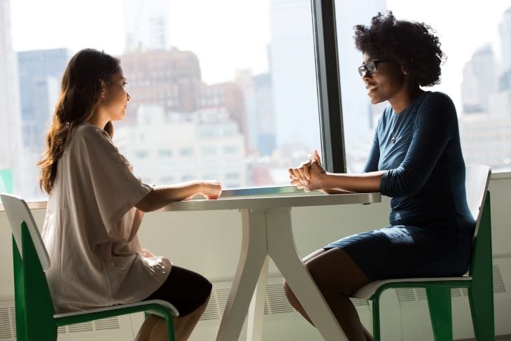 Friends discussing what not to do about a family member with a mental health condition