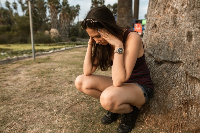 Woman who looks stressed