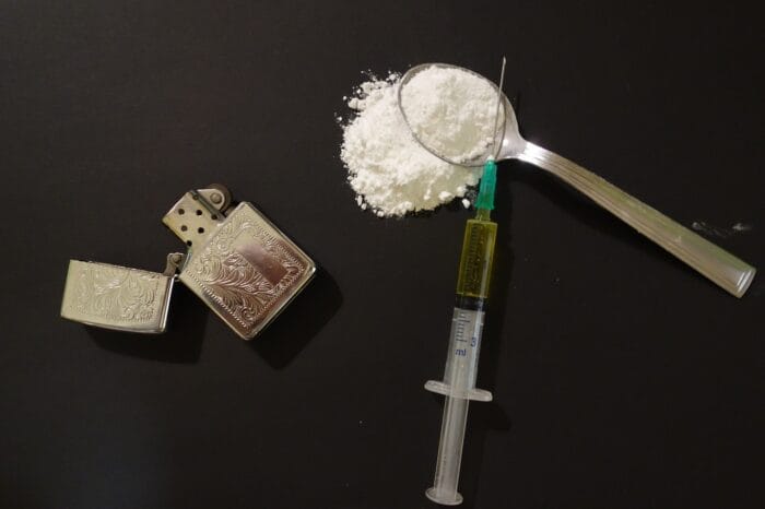 Samples of monkey dust with paraphernalia