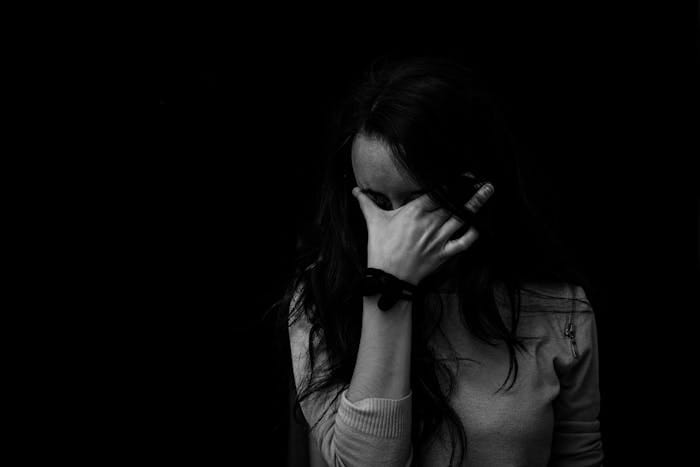Woman looking upset