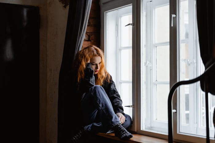 Woman struggling with addiction 