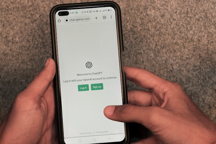 ChatGPT on a phone