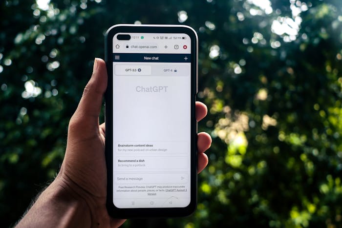ChatGPT on a phone