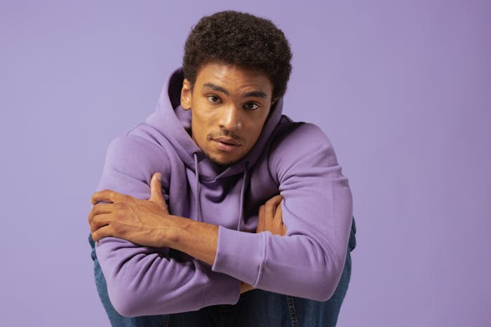 Wearing purple for Action on Stroke Month