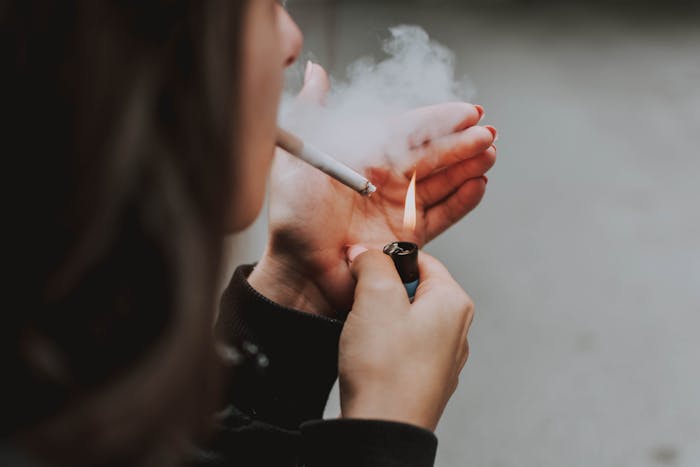 Someone smoking